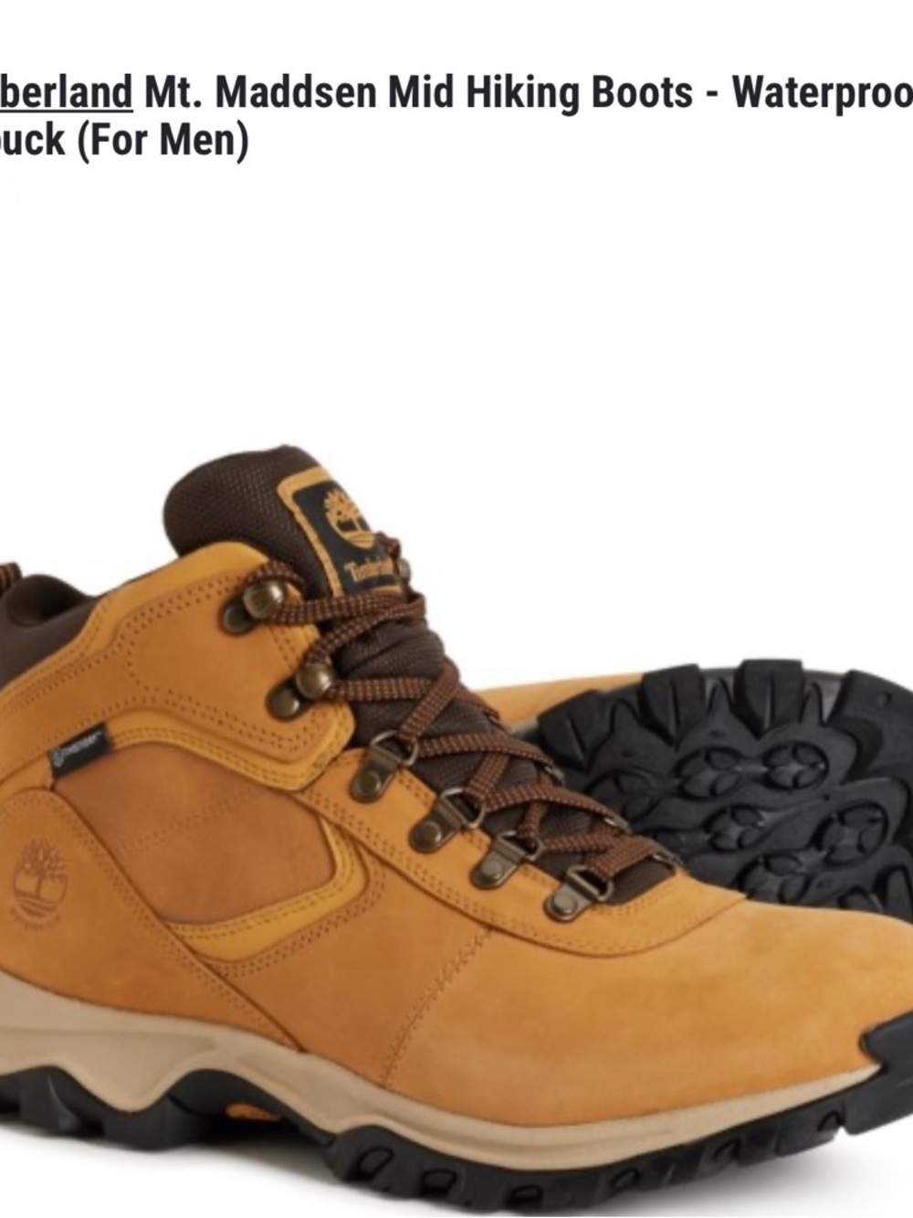 Timberland Wheat and Brown Mid-Top Waterproof Hiking Boots